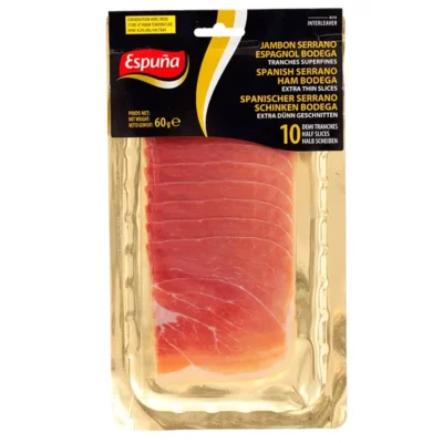 Espuna Extra Thin Half Slices of Serrano Ham 60g